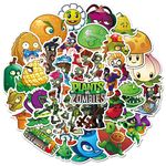 Plants vs. Zombies Stickers Cute Cartoon Game Comics Vinyl Waterproof Stickers Kids Room Decor Sticker (Plants vs. Zombies)