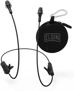 Elgin Ruckus Wireless Bluetooth Earplug Headphones, 25 dB Noise Reduction Ear Plug Earbuds, Noise Cancelling Mic, 12 Hour Battery, IP65 sweatproof, OSHA Compliant Hearing Protection, Work Safety