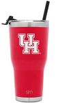 Simple Modern College 30oz Cruiser Tumbler with Straw & Closing Lid - Houston Cougars - 18/8 Stainless Steel Vacuum Insulated NCAA University Cup Mug