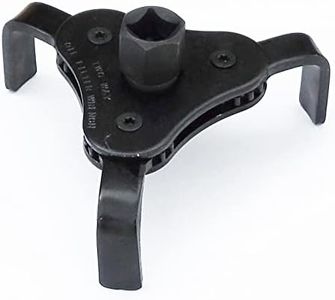 Auto-plaza Universal Adjustable Oil Filter Wrench from 2-1/2 Inch to 4-1/2 Inch for Motorcycles Cars Trucks 3 Jaw 2 Way Black Oil Filter Removal Tool