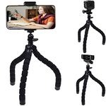 Kare & Kind Flexible Octopus Style Tripod Kit - Smartphone and Webcam Mount for Photography, Vlogging, Streaming, Video Calls, Online Lectures - Also Works with Digital Cameras and Action Cameras