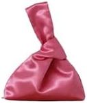 Verdusa Women's Satin Evening Bag Clutch Handbag Mini Purse Small Tote Hot Pink One-Size