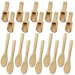 20 PCS Mini Wooden Spoon, lyfLux Two Styles and Lengths of Mini Spoons are Used for Seasoning, Bath Salt, Washing Powder, Art Production of Sand, Coffee Beans, Candy, Etc