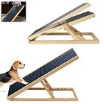 Dog Ramp Pet Puppy Ramp Adjustable Heights Non-Slip Carpet Stair-Solid Wooden Ramp Dog Ramp For Sofa& Bed （S 35 * 70cm）