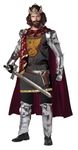 California Costumes Men's King Arthur Adult, Silver/Red, X-Large