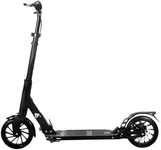 Adult Push Kick Foldable Scooter Big Large Wheels Hand Brake Sensitive Commuter Disc Scooter (Black)