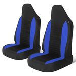 AUTOYOUTH Car Seat Covers Simple Bucket Style Universal Car Seat Covers Front Pair Fit for Car Truck SUV Van Seat Covers Car Seat Protector, Blue