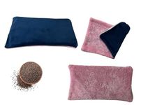 Yawnings Mustard Seed Velvet Dual Side Pillow with Extra Free Cover Made for Supreme Comfort | 15 x 10 Inch (Pink)