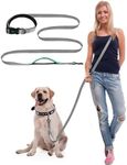 WANFIRE Hands Free Dog Leash, 8.8ft Multifunctional Crossbody Dog Long Leash, Adjustable Dog Training Leash, Running Dog Leash for Medium & Large Dogs Walking & Hiking (GreyGreen 5-8.8ft).