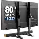 Universal TV Stand, Table Top TV Stand Base Wobble-Free Replacement for Most 24 to 80 Inch LCD LED TVs, 7 Height Adjustable TV Legs Hold up to 150lbs, Max VESA 800x500mm, Black AX10TB02