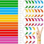 600Pcs Paper Wristbands for Events, Waterproof Neon Wrist Bands Party Wristbands Paper Bracelets Disposable Identification Wristbands for Events Concert Party