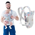 IULONEE Baby Carrier Wrap Convertible 4 in 1 Multi-Functional Waist Stool Infant Carrier Baby Sling Lightweight Babies Backpack Carrier for 5-20kg Newborn Blue