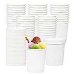 Hedume 60 Pack Paper Ice Cream Cups with Lids, 16 OZ Frozen Dessert Containers with Lids, Cold and Hot Food Container for Soup, Dessert, Yogurt, Sauce