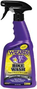 Wizards Bike Wash - Cleaner For Motorcycle Washing Kit- Quick Detailer for Bike Kit with Bug Remover - For Your Motorcycle Accessories and Detail Kit - 22 oz