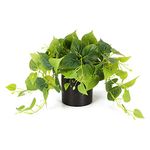 Artificial Plants for Decor, Artificial Plant with Pot, Artificial Potted Plants, Fake Plants Indoor Pothos Boho Greenery, Faux Ivy Vine Plant for Bedroom, Living Room, Office, Boho Decor - Black Pot