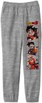 Dragon Ball Z Goku Gohan & Krillin Boy's Athletic Heather Jogger Pants-Large