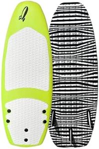 Rock-It Surf Plank Soft Top Wakesurf Board for Kids and Adults Wake Surf Professional Design (Lemon)