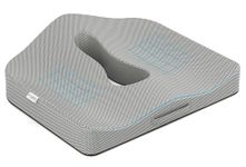 FOVERA Memory Foam Coccyx Plus Seat Cushion for Tailbone Pain | 2 Years Warranty | Sciatica, Back Pain Relief - Orthopedic Chair Cushions for Sitting for Office Chair & Wheelchair (Mesh Grey)