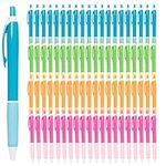 Simply Genius Pens in Bulk - 100 pack of Office Pens - Retractable Ballpoint Pens in Black Ink - Great for Schools, Notebooks, Journals & More (Assorted Colors, 100pcs)