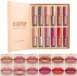 KIMIEYE 12Pcs Velvet Matte Liquid L