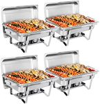 4 Pack Chafing Dish Buffet Set 8 Qt