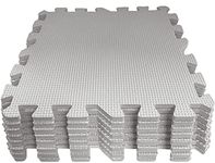 Grendle 8pc Grey 30.5 x 30.5 x 1cm Interlocking Foam Mat Set