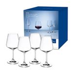 Villeroy & Boch – Ovid Red Wine Glass Set 4 Pieces 590 ml, Dishwasher Safe, Large Wine Glasses, Crystal Glass