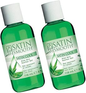 SATIN SMOOTH Satin Cool Aloe Vera Skin Soother Gel, 4 fl oz, 2-Pack