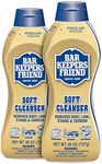Bar Keepers Friend Soft Liquid Cleanser- Multipurpose Cleaner & Rust Stain Remover for Stainless Steel, Porcelain, Ceramic Tile, Copper, Brass 26 Oz (Pack of 2)