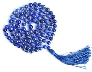 Pyramid Tatva Mala Knotted - Lapis Lazuli 42 inch String 108 Beads Size - 8 mm Natural Healing crystal Stone (Lapis Lazuli)