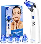 𝐁𝐥𝐚𝐜𝐤𝐡𝐞𝐚𝐝 𝐑𝐞𝐦𝐨𝐯𝐞𝐫 𝐏𝐨𝐫𝐞 𝐕𝐚𝐜𝐮𝐮𝐦 - Pore Cleaner - Electric Acne Comedone Whitehead Extractor Tool, 5 Suction Power 4 Probes, USB Rechargeable Blackhead Vacuum Removal Kit (Blue)