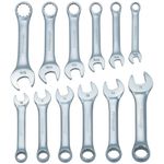 Pittsburgh 12 Piece SAE and Metric Stubby Combination Wrench Set by Pittsburgh