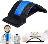 WIDE MART Product Back Stretcher Multi-Level Lumbar Region Back Support for Lower & Upper Muscle Pain Relief Spinal Curve Back Relaxation Device for Bed Chair & Car, Plastic