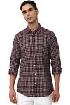 Peter England Men's Slim Fit Shirt (PCSFSSLPI58283_Chocolate 40)