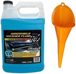 UCS 10015 2-In-1 Windshield Washer Fluid & Bug Remover 1 Gallon with Durable Plastic Funnel
