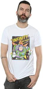 Disney Men's Toy Story 4 Buzz To Infinity T-Shirt White XXXXX-Large