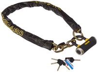 OnGuard Mastiff Loop Chain Lock with X4 Padlock (Black, 130cm X 10 Mm)
