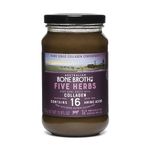 Five Herb Beef Bone Concentrate- Premium Bone Broth + Italian Herbs - Instant bone broth beverage. 395 Gram Jar Made in Australia