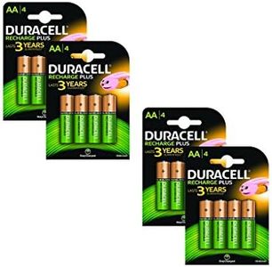 Duracell 1300mAh AA Size Rechargeable Batteries--Pack of 16