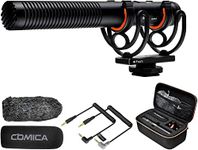 comica VM20 Shotgun Microphone, Professional Super Cardioid Video Microphone with Shock Mount, Camera Microphone Kit for Smartphone/DSLR Camera/Camcorder, Perfect for Interview, Video Shooting, Vlog