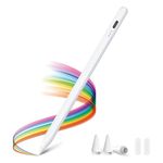 SEIBEN Upgraded Stylus Pen, Compatible with IPAD,Ultra High Precision&Sensitivity, with Palm Rejection,Power Display,Tilt Sensitivity,Magnetic Absorption for IPAD 2018 & Later,White