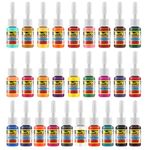 Solong Tattoo Ink Set 28 Colors Pigment Kit 1/6oz (5ml) Tattoo Supply Ink for Tattoo Kit TI1001-5-28