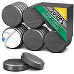 20 Pack Fridge Magnets, Black Disc Magnets for Crafts, Ceramic Magnets with Adhesive Backing, Whiteboard Magnets for Tools, Photos, Wall, Wood, Cloth, Plastic, Door, Window, Locker, DIY - 25 mm x 5 mm