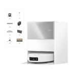 dreame Aqua10 Ultra Roller Complete Robot Vacuum Cleaner with Mop, 30,000Pa, Clears 8cm Obstacles, Roller Self-Cleaning, Carpet Protection, Auto-Empty,100% Detangling, Avoids 240+ Objects, White