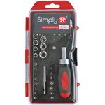 Simply BSCR05 Multi-Purpose Tool Set, Set of 42, Tool Range with Variety from Pliers Spanners Screwdrivers to Ratchets Tool Sets & Tool Accessories, Includes Hex Allen Key Set, Universal Fit