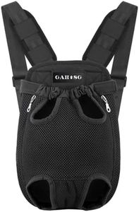 GAHOSG Dog Cat Carrier Backpack Adjustable Pet Carrier Backpack Travel Bag, Easy-Fit for Traveling Hiking Camping for Small Medium Dogs Cats Puppies, Black, XL