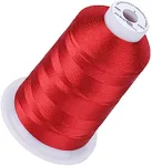Simthread 5500Yds Embroidery Thread, 5000M High-Yardage 40WT 100% Polyester Thread – 170+ Vivid Colors, High-Speed Rated – Compatible with Brother, Singer, Janome & More - Raspberry S080