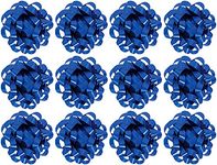 The Gift Wrap Company Decorative Confetti Gift Bows, Medium, Royal, Pack of 12