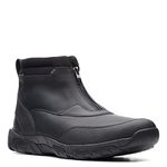 Clarks Men's Grove Zip Ii Ankle Boot, Black Leather, 8.5 Wide