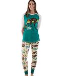 LazyOne Women's Soft Casual Pajama Leggings and Tall Tee Sets with Cute Fun Prints, Cute Women's Pajama Sets, Stay Sleepy Sloth Pajama Set, Large